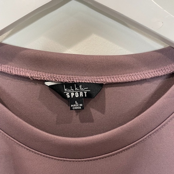 Nicole Miller Sport Purple Active Pullover Sweater - Picture 3 of 5